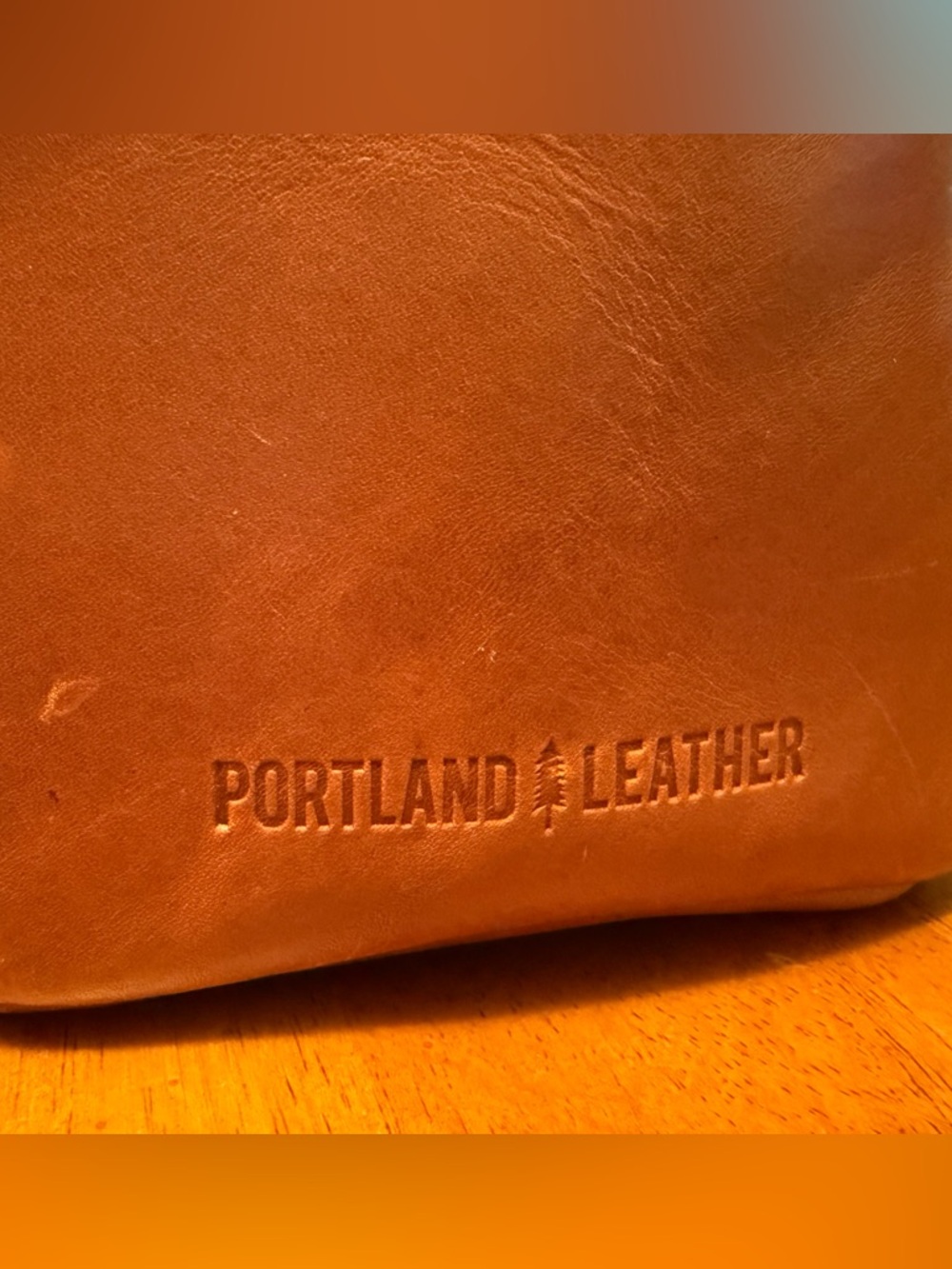 Portland Leather Butterfly Bucket Bag Honey Full Grain Leather Boho Classic - Picture 11 of 15